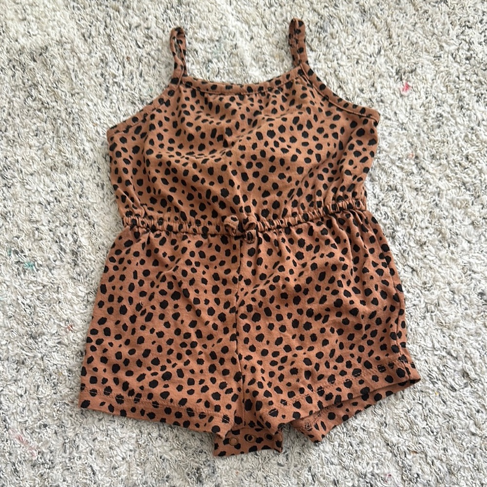 Leopard Print Kids Romper